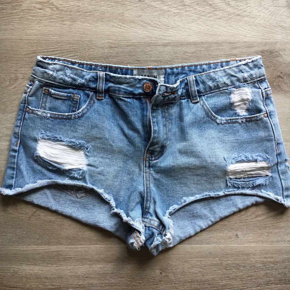 New Look Denim Shorts - 8 - Light Blue Denim